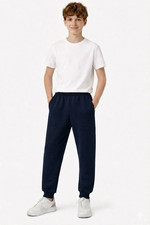 Image of Unisex Jogging Bottom Slim Fit Fleece Tracksuit Kids PE School Joggers Sweatpant