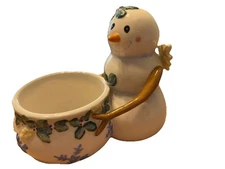 The White Barn Candle Co. Snowman Candle Holder, Candle Not Included