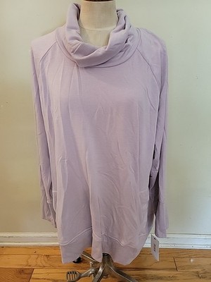 RBX Live Life Active Women's Size 3x Light Purple Turtle Neck Activewear Top