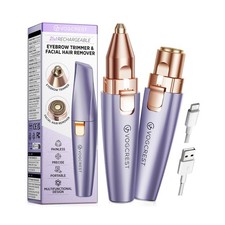 VG VOGCREST Eyebrow  Facial Trimmer: 2-in-1 Rechargeable Facial Hair Removal...