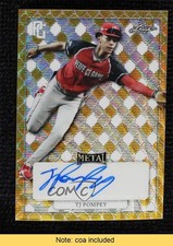 2022 Leaf Perfect Game National Showcase Gold Wave Proof 1/1 TJ Pompey Auto n5h