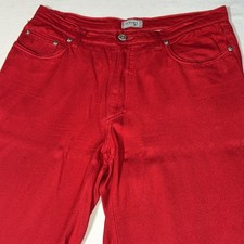 Vintage Versace Classic V2 Jeans Pants Women's 32x18 Red Capri 5 Pocket EUC