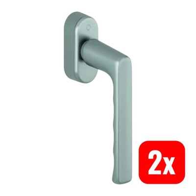 Hoppe Fenstergriff Griff Secuforte Variofit Alu Stahlfarben Standard 2 STÜCK