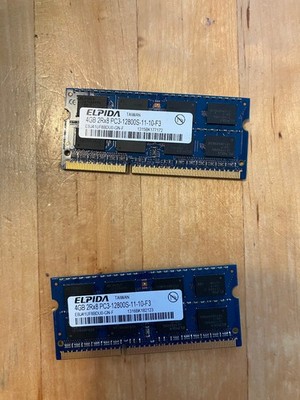 8GB (2x4GB) Elpida DDR3 1600MHz Laptop RAM PC3-12800S SO-DIMM MacBook Pro
