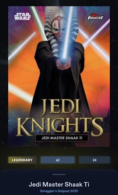 Shaak Ti Jedi Knights Orange 25cc Topps Star Wars Card Trader Smuggler s Outpost