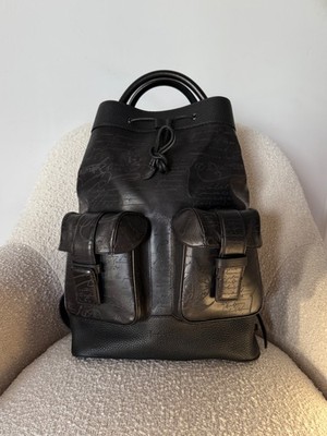 100% Authentic Berluti Horizon Scritto Black Leather Backpack Bag RRP £3,900 New