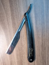 Vintage Magic by Master Barber Straight Razor Shavette Black Handle Barber Tool