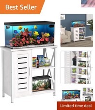 330 lb Capacity White Aquarium Stand for 20-29 Gallon Tanks - Versatile Storage