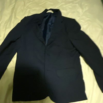 Cat & Jack Boys Formal Solid Blue Lined Suit Jacket Notch Lapel 14