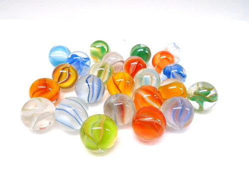 25/VTG VITRO  AGATE CO. CAT'S EYE HYBRID (2) COLOR MARBLES! MINT- to MINT!