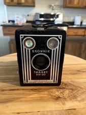 Kodak Brownie Target Six-20 Camera Vintage Box Camera, Art Deco Accents, EUC