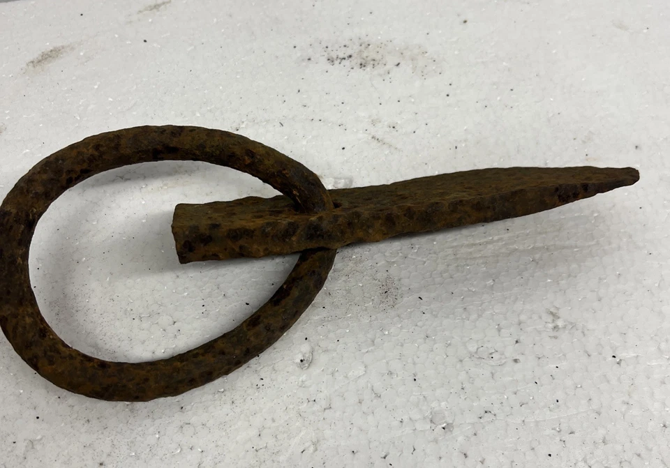 LOG DOG RING Hand Forged Loggers Raft Float Ring Antique Mule Drag Hammer Wedge - Image 4 of 4