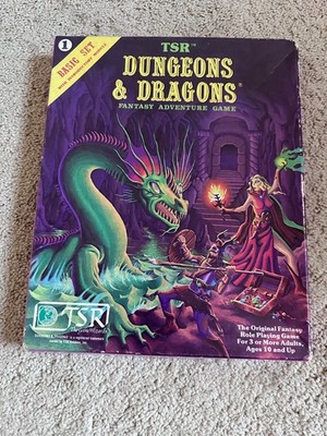 1981 TSR DUNGEONS & DRAGONS Fantasy Game Basic Set 1, Includes The Gauntlet 1984