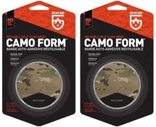 GEAR AID Camo Form Reusable Fabric Wrap, 2" x 144" - Multicam (2-Pack)