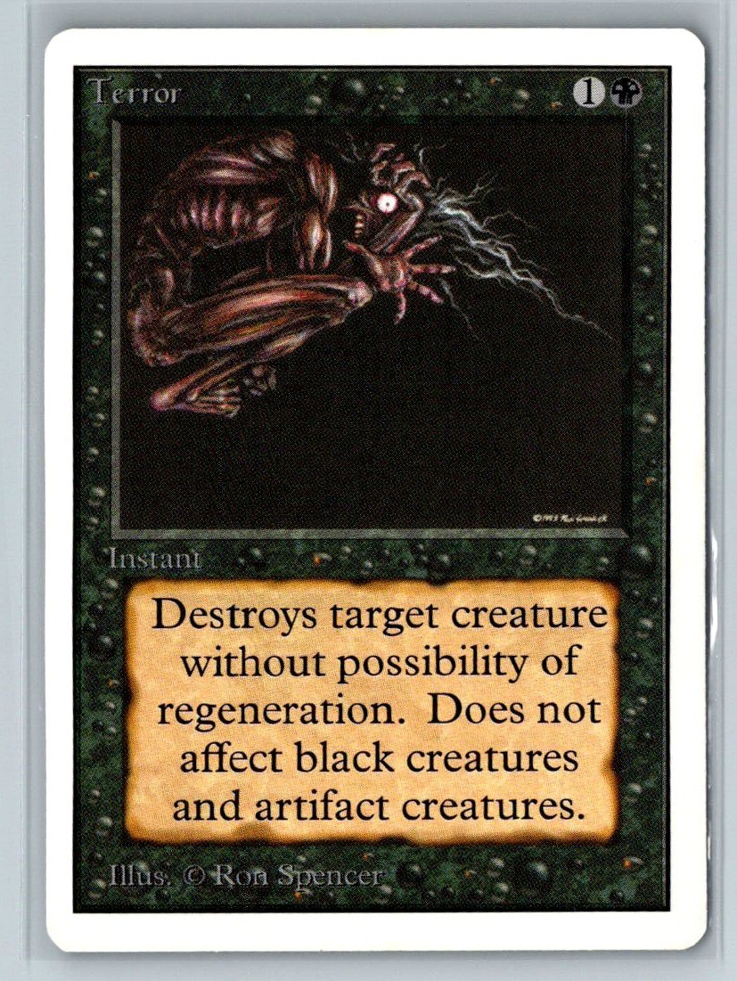 Terror MTG 1993 Unlimited Edition Ron Spencer Black 93/94 WOTC NM