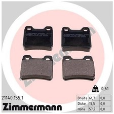 Satz Bremsbeläge Bremsklötze hinten für BMW Z3 E36 | 23941082