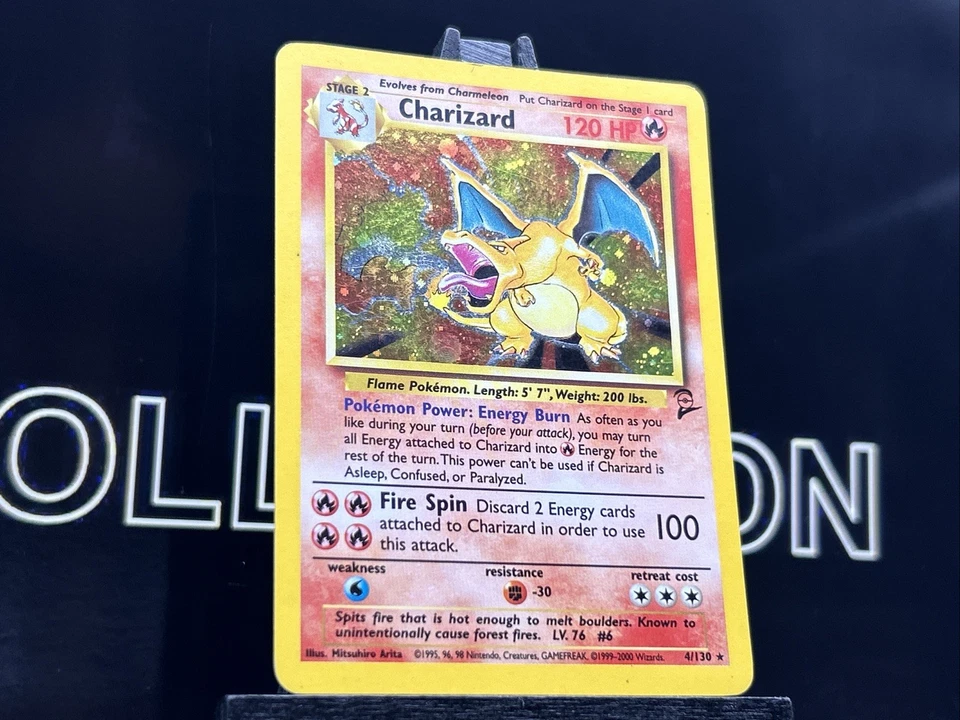 Charizard 4/130 Holo Rare Base Set 2 Pokemon Card WOTC - Image 4 of 4