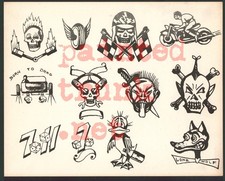 original antique milton zeis ralph johnstone tattoo flash lyle tuttle grimm 