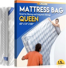 Queen Size 1.5MIL , Plastic Mattress Bag for Moving Storage