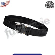 New Tactical Quick Release Battle 2 Layer Heavy Duty Metal Buckle Belt Black USA