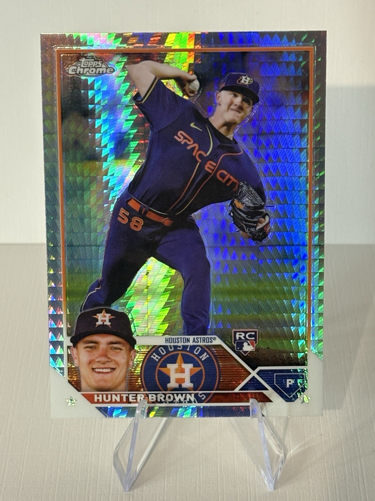 2023 Topps Chrome - Hunter Brown #197 Prism Refractor (RC)