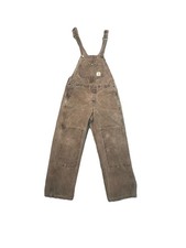 Vintage Carhartt Overalls "Cocoa Brown" Canvas Material Double Knee Pants 29x24