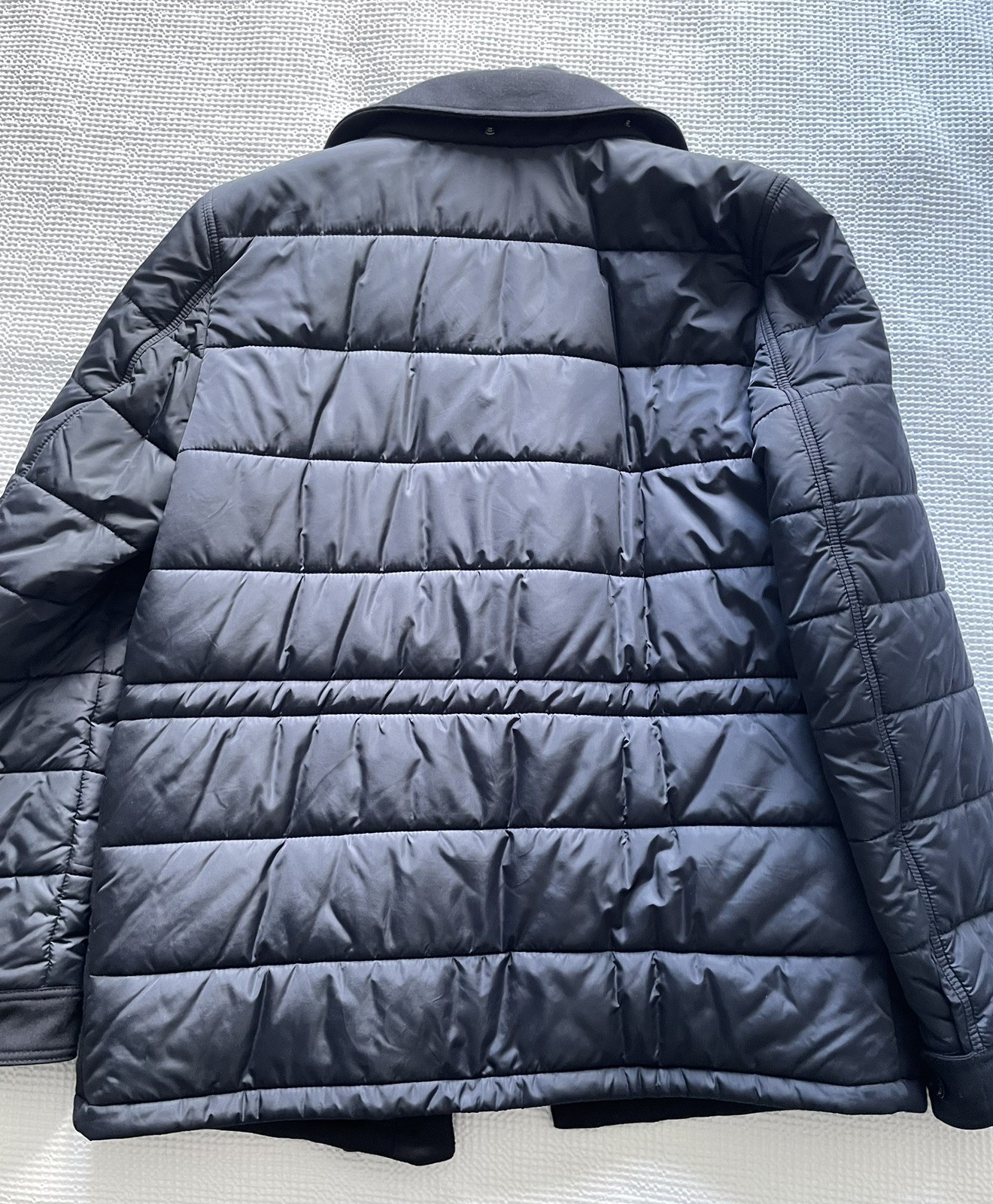 Tommy Hilfiger New Men's Heavy Jacket Warm Winter Navy Blue XL Wool + Polyester image 3