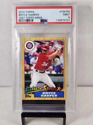 2012 Topps 1997 Topps Minis TM150 Bryce Harper RC PSA Mint 9 Phillies