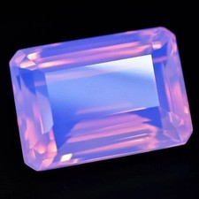 127.20 CT Purple Pink Opal Emerald Cut Flawless Certified Loose Gemstone