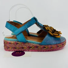 L'Artiste by Spring Step Women's Tempest Sandals Blue Multi Size 38 EU/ 7.5-8 US