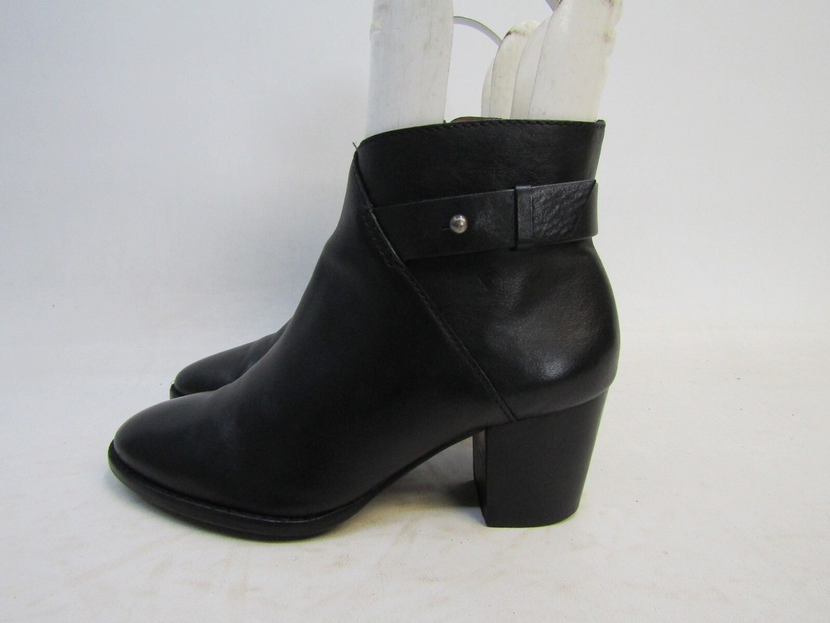 MADEWELL Womens Size 6 Black Leather Zip Ankle Fashion Boots 