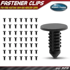 50Pcs 5.56 mm Nylon Fascia Retainer Fastener Clip for Ford Mustang Mercury Capri