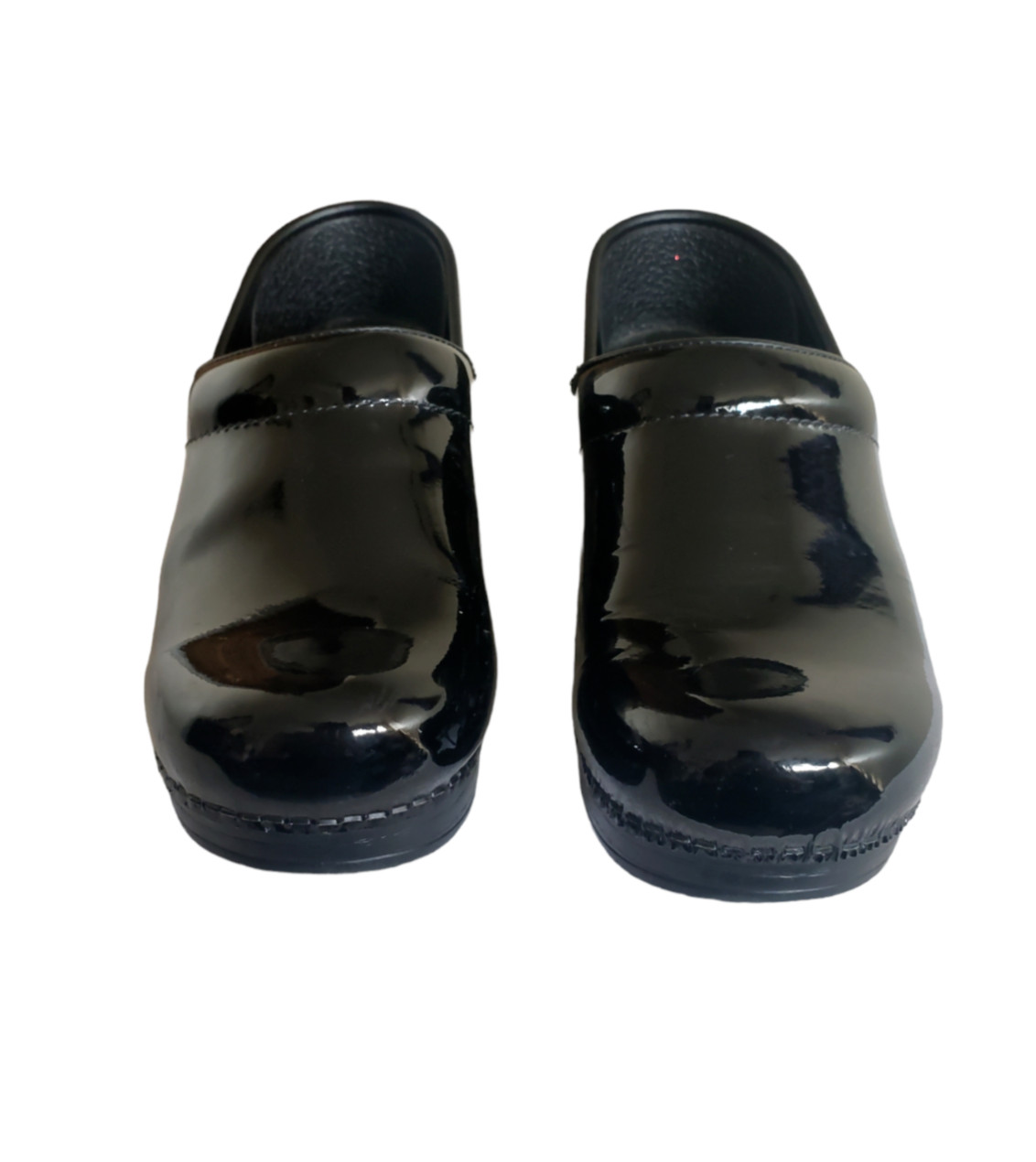 Dansko Professional Solid Black Patent Leather Cl… - image 4