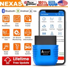 NEXAS Bluetooth Android IOS OBD2 Scanner Check Engine Light Code Reader ABS Scan