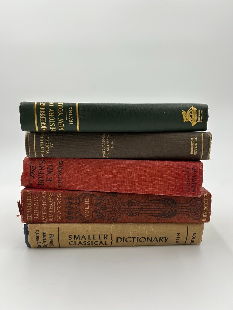 Vintage Book Lot of 10 Old Antiquarian Rare Decoration Hardcover
