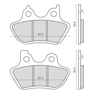 BREMBO Pastiglie Freno Posteriori Carbon Ceramic – Per Harley-Davidson Sportster E Softail 1987-1999