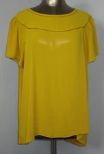 NWT Loft Mustard Yellow Tunic Top Womens XL Chest 44 Flutter Sleeve 211-31048
