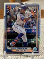 2024 Bowman Chrome #24 Ronny Mauricio RC (Mega Box Mojo Refractor) Mets
