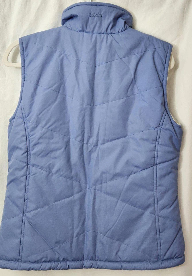 Chaleco forrado de vellón IZOD para mujer azul IZOD chaleco acolchado forrado de vellón prendas exteriores Foto 2 de 2