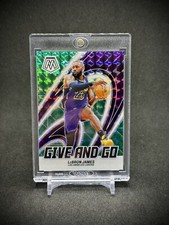 LeBron James 2023 Panini Mosaic Give and Go Green Prizm SP LA Lakers