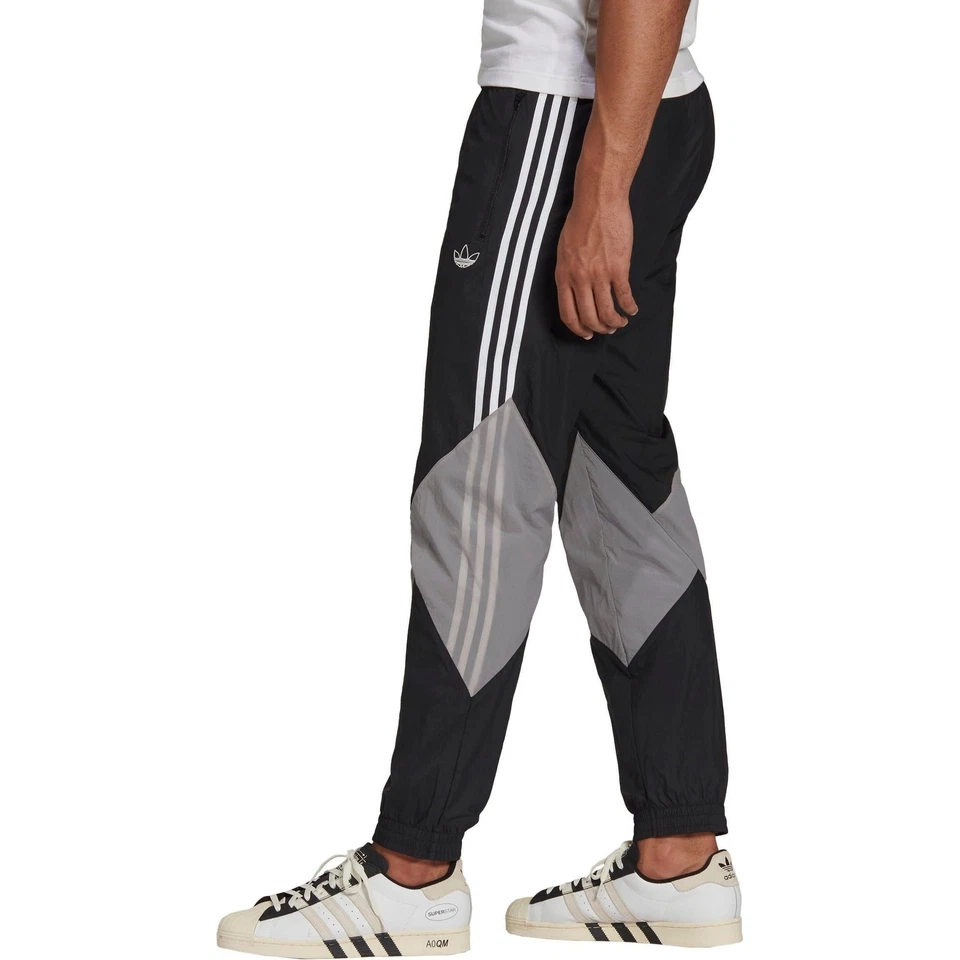 adidas SPRT Lightning Mens Trackpants Black Running Elasticated Training Pants - Image 3 of 4