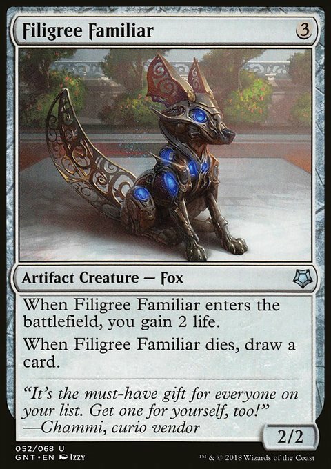 mtg game night card list Magic the Gathering MTG Filigree Familiar (52) Game Night NM