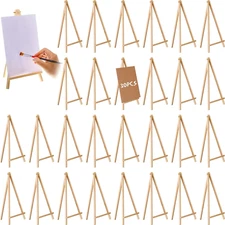 BBTO 30 Pack Tall Wood Easels for Painting Wooden Easels Bulk Art Craft Painting