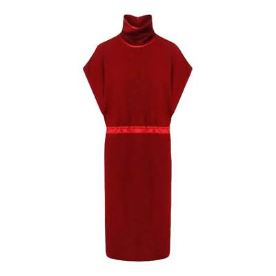 Gucci High Neck Flannel Wool Dress