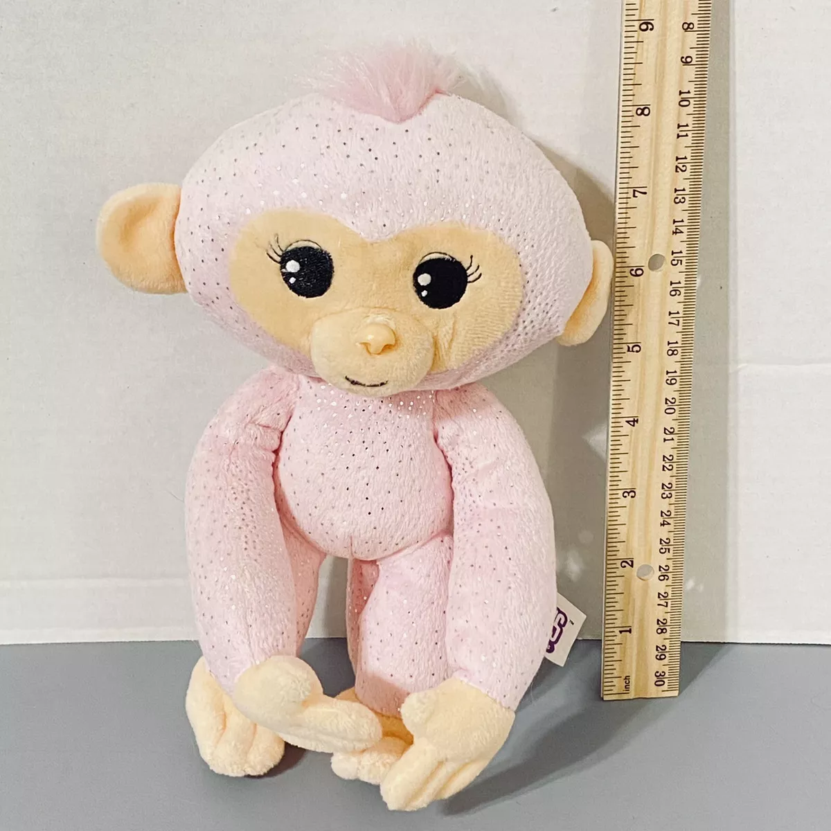 Fingerlings Hugs GLITTER Pink w SOUND Interactive Plush Monkey