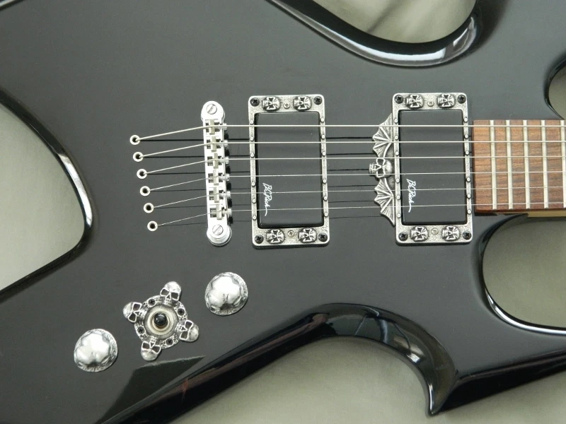 7 PIEZAS DE CALAVERA para anillos de guitarra bc rich warbeast beast perillas armadura cubierta ect.. kk Foto 2 de 4