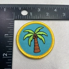 Sunny Island Vacation PALM TREE Patch T110