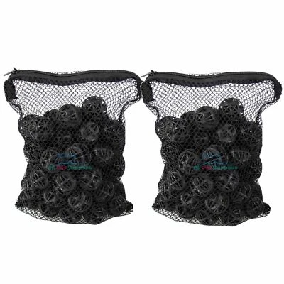 AQUANEAT Aquarium 1" Bio Balls 100pcs FREE Mesh Bag Filter Media Wet/Dry Koi Fish Pond