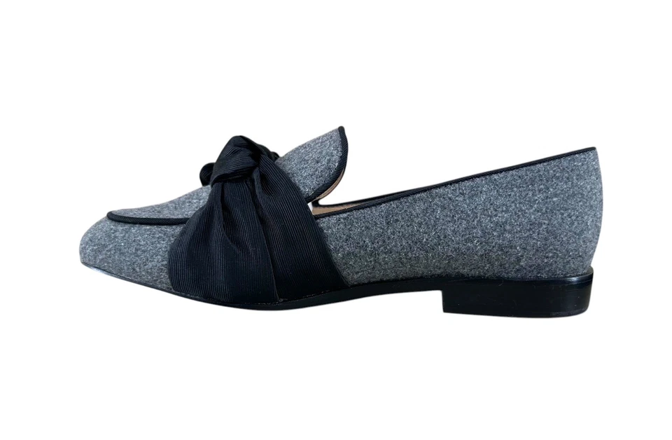 Mocasines Antonio Melani de fieltro gris y negro lazo/lana talla 7,5 Foto 3 de 4