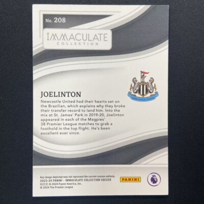 2023-24 Panini Immaculate Joelinton Blue 22/25 Newcastle United